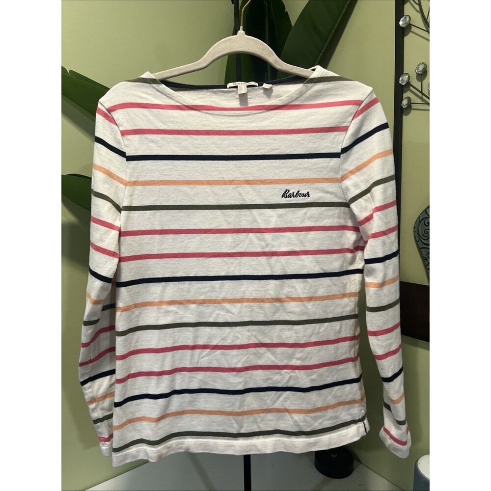 Barbour Hawkins Striped Long Sleeve Shirt Size 6